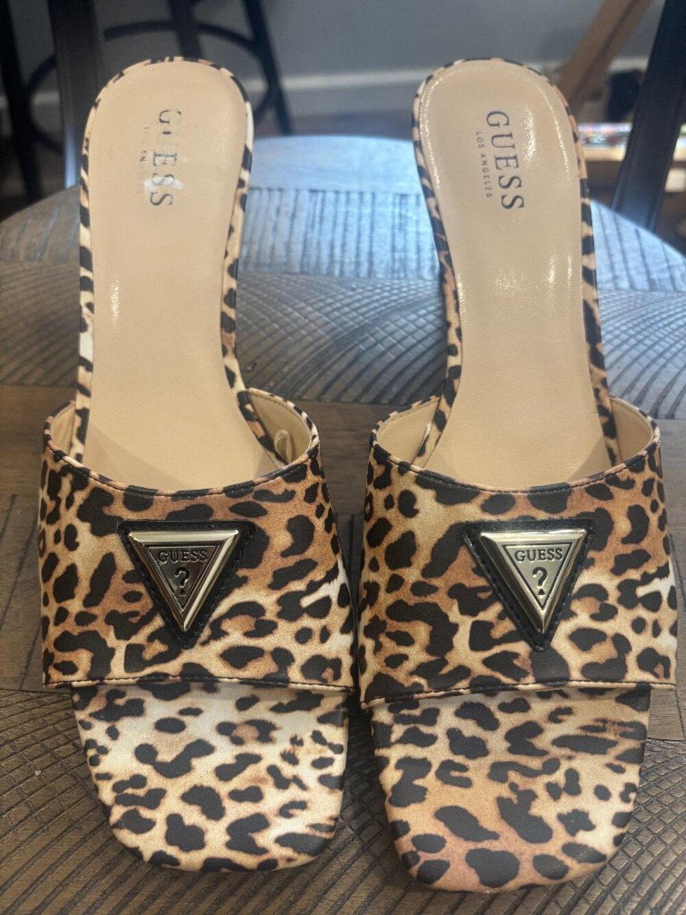 GUESS Leopard Print Mule Sandals – Size 11M